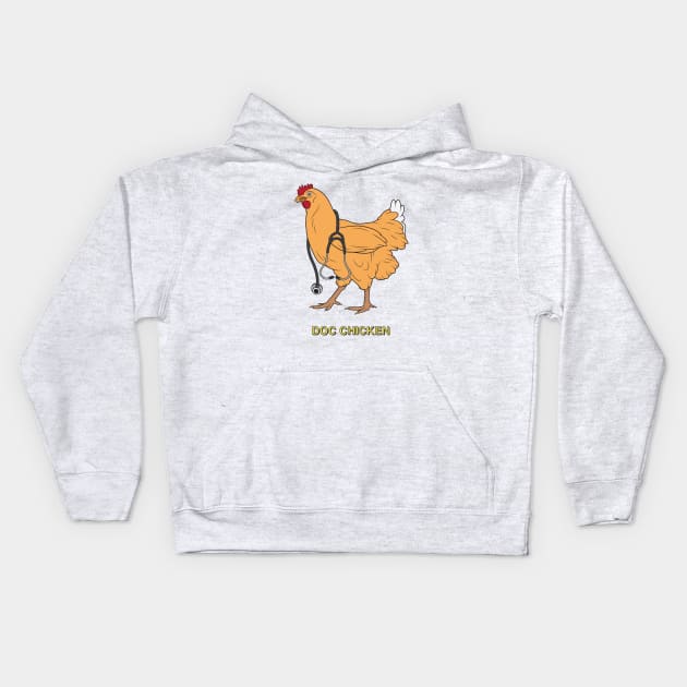 Doc Chicken Kids Hoodie by Woah_Jonny